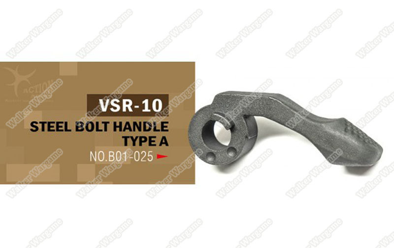 Action Army Steel Bolt Handle Type A For Tokyo Marui VSR-10 JG Bar10 - Right Hand