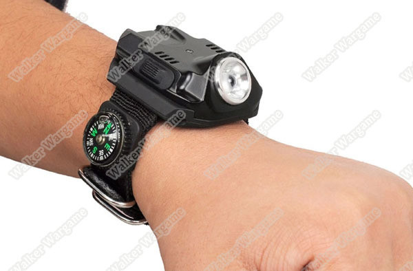 EyeFire 2211 Outdoor Tacticl Rechargeable Wrist Flashlight 240 Lumens - Black