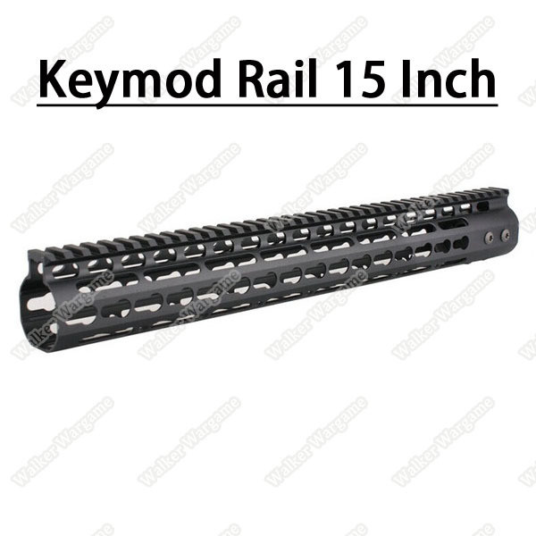Tactical 15 Inch Free Float Aluminum KeyMod RIS Metal Handguard with Top Rail