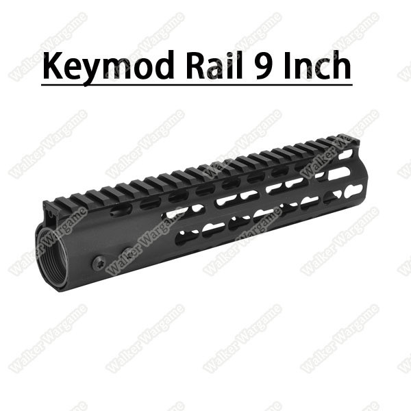 Tactical 9 Inch Free Float Aluminum KeyMod RIS Metal Handguard with Top Rail