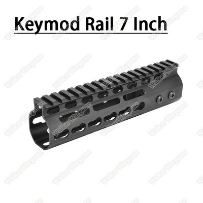 Tactical 7 Inch Free Float Aluminum KeyMod RIS Metal Handguard with Top Rail