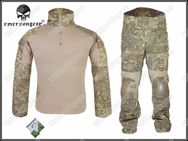 Combat Set Shirt & Pants Build in Elbow & Knee Pads - Special Force Badlands Camo BLD