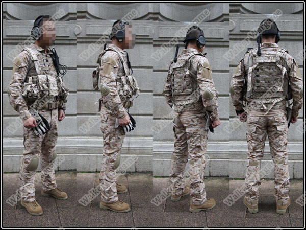 Set Tattico AOR1 Desert Digital Navy SEAL GEN2: Pantaloni + Giacca (maniche Lunghe) - Made In Cina