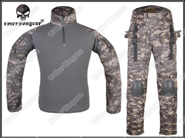 Combat Set Shirt & Pants Build in Elbow & Knee Pads - US Army Digital ACU