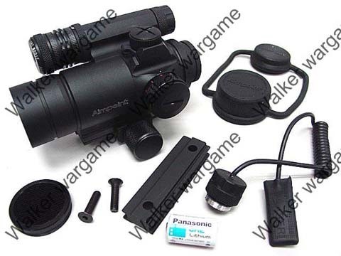 AM4 Type Tactical Red/Green Dot Sight Scope w/Green Laser & Killflash Sight