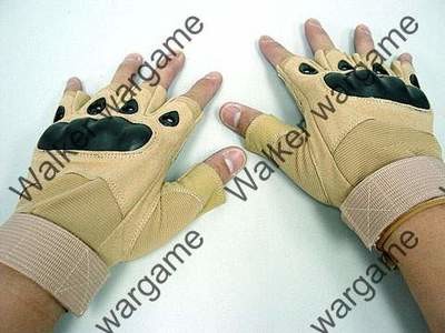 O Style Half Finger Assault Gloves - Tan