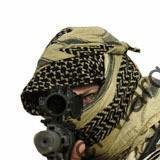 Mil Spec 100% Cotton Tactical Shemagh Coyote Tan / Black
