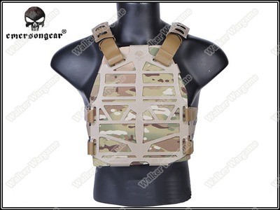 Emerson Frame Plate Carrier FAC Tactical Light Weight Body Armor Molle Vest - Tan