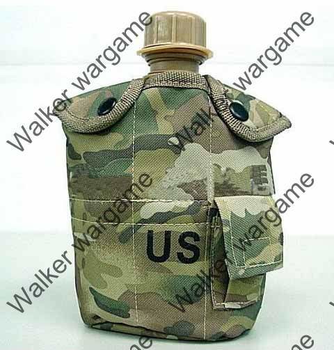 1Qt Canteen Water Bottle w/Pouch & Cup - Multi camo
