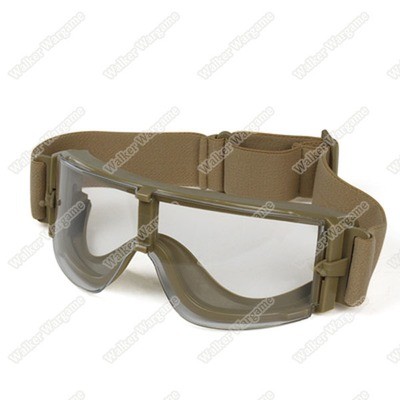 Tactical Wind Dust X800 Goggle Glasses Clear Lens Set - Tan