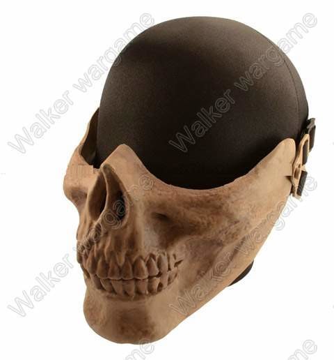 M03 Skull Plastic Half Face Protector Mask - Bone