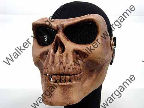 M02 Skull Plastic Full Face Protector Mask - Bone
