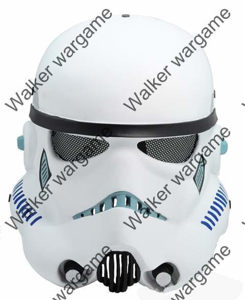 Full Face Wire Mesh White Pawns Mask - Silver (Movie STAR WAR)