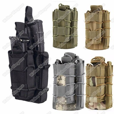 WWG Molle Bungee Rifle Mag And Pistol Mag Pouch Magazine Holder