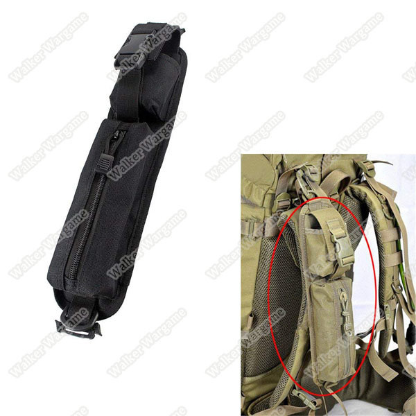 Tactical Molle Accessory Pouch Backpack Shoulder Strap Bag Hunting Tools Pouch - Black