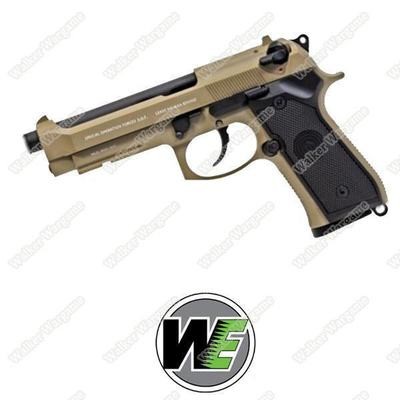 WE Beretta M9 Z88 Full Metal Green Gas Blow Back GBB Pistol - Desert Tan