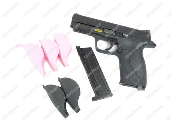 WE M&amp;P 22 BIG BIRD Full Auto Green Gas GBB Gas Blow Back Pistol - Black