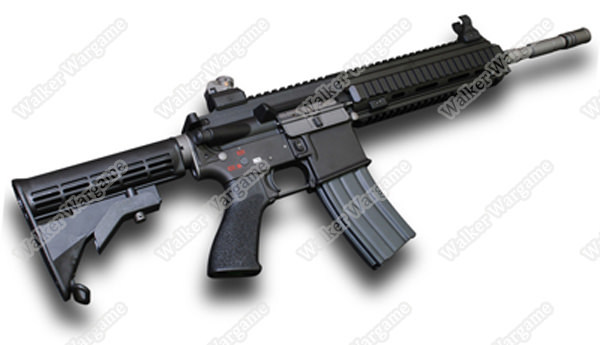 WE HK416 Green Gas Blow Back 4168 GBB Rifle - Black （ Open Chamber Version)...