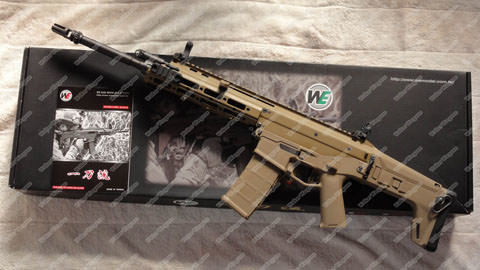 WE MSK Masada ACR Green Gas GBB Gas Blow Back Rifle Full Metal - Tan