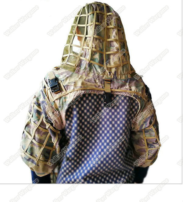 Army Sniper Ghillie Hood Tactical Combat Sniper Suit Ghillie Suit Hood CP