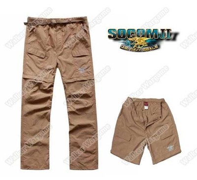 US NAVY SEALS Quick Drying Tactical Pants Trousers Can Become Shorts - Desert Tan