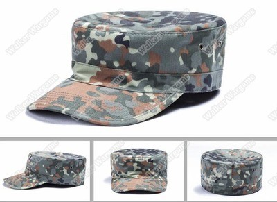Combat Cap Hat - German Army Flecktarn Woodland Camo