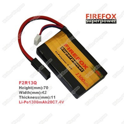 Firefox 7.4v Box Battery 1300mAh PEQ-15 type Li-Polymer Battery.​