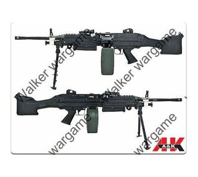 A&K M249 MKII SAW Machine Gun Full Metal With Big Mag