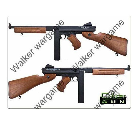 CYMA Thompson M1A1 Full Metal WW2 Airsoft Submachine Gun - AEG