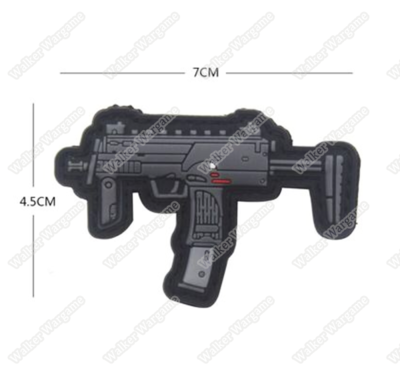 PWG010 PVC Rubber H&K MP7 PDW Patch With Velcro - Full Colour