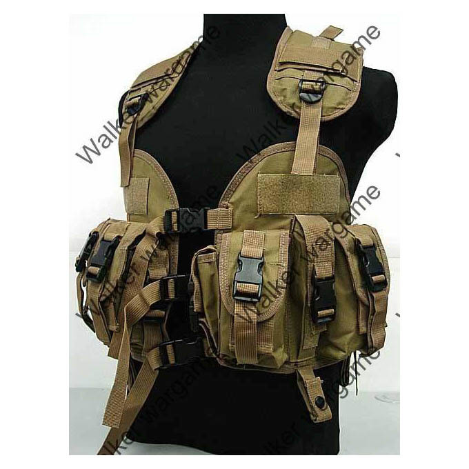 Tactical Navy Seal Combat Modular Assault Vest - Marine Desert Tan