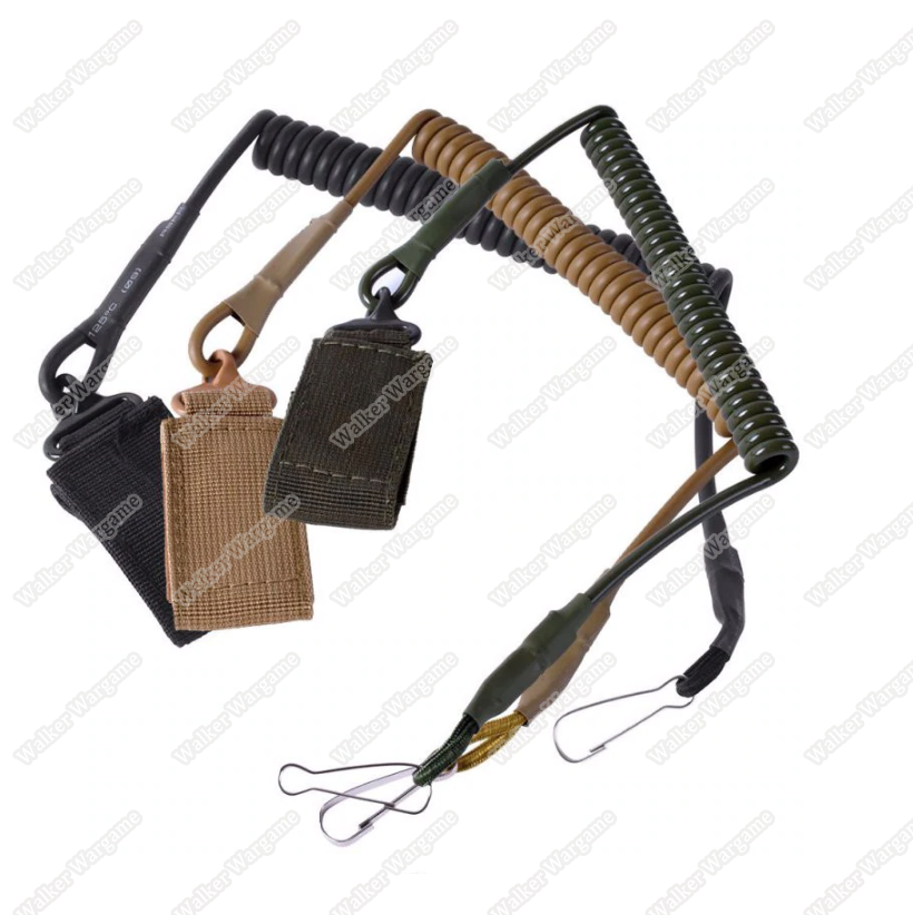 Tactical Pistol Hand Gun Spring Lanyard Sling  (Multi-Color)