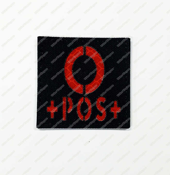 LWG008 O POS - Laser Cut Reflective Blood Type Patch With Velcro