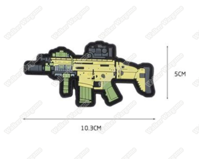 PWG08 PVC Rubber FN SCAR Patch With Velcro - Full Colour