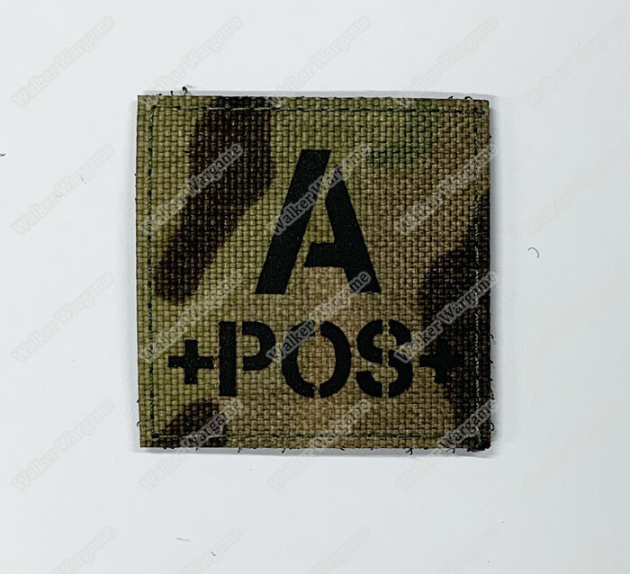 LWG017 A POS Blood Type Multicam - Laser Cut Patch With Velcro