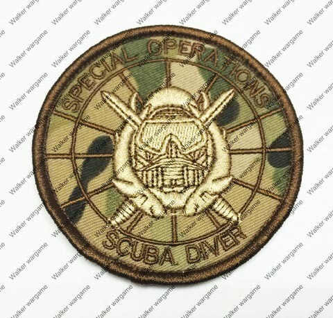 B1748 SEAL Team Scuba Diver Patch With Velcro - Multicam Colour