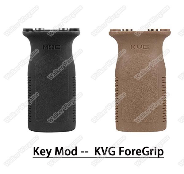 FMA KeyMod KVG Front Railed Vertical Grip Key Mod Slot Key Foregrip - Black Tan