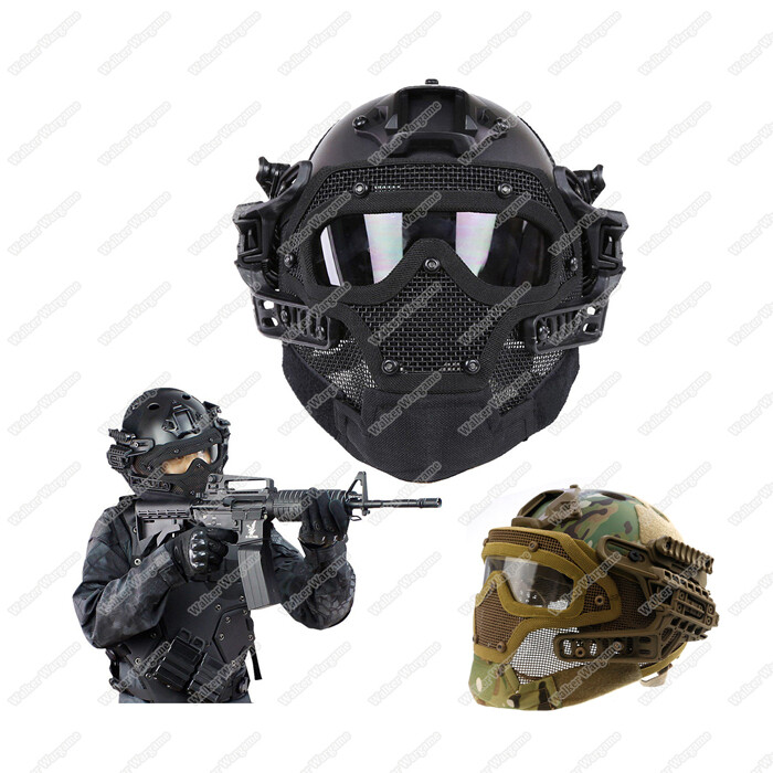 WST Airsoft Warrior System - Steel Wire Face Protective ，Fastjump Helemt