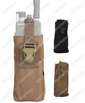 Tactical Molle Long Radio Pouch - Multi Color Fit Radio GreenGas Water Bottle