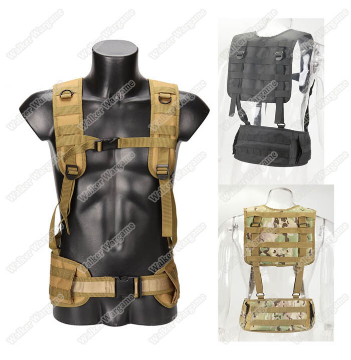028 Tactical Molle Girdle Belt Set with Shoulder Strap Simple Vest