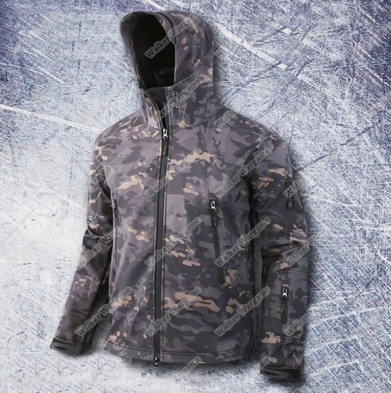 US Special Forces Soft Shell Combat Jacket Multi Camo Black. MCBK
