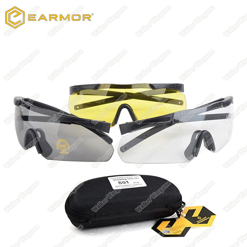 Earmor S01 Shooting Glasses ANSI Z87.1 With Case