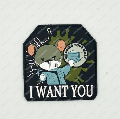PWG17 I Want You Waer Mask Patch With Velcro - Full Colour