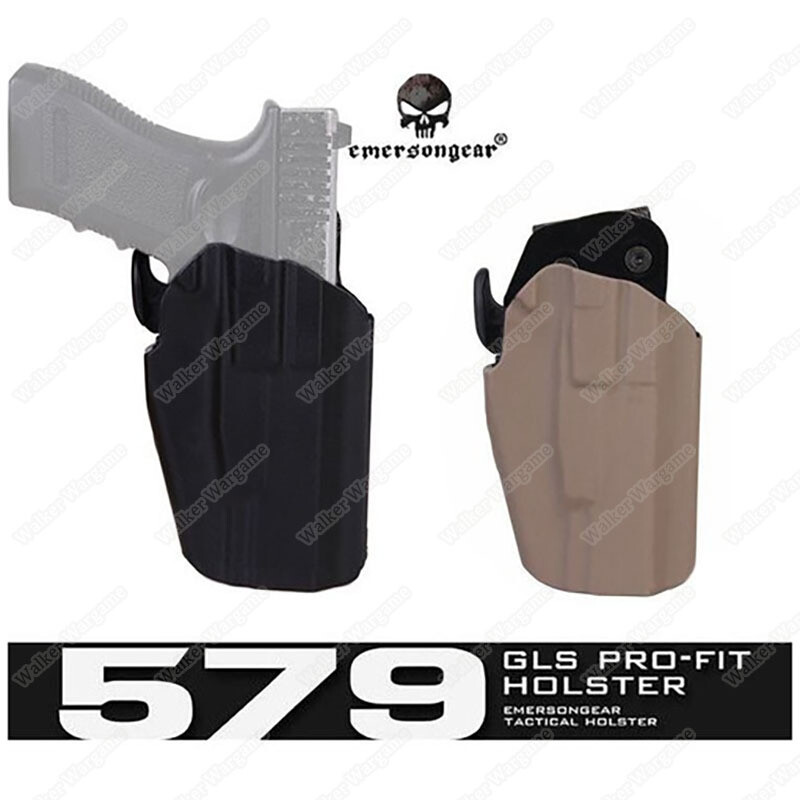 Emerson 579 Holster Grip Lock System Pro Fit Handgun Righthand Holster w/ Belt Clip Customizable & Adjust Fit Most Pistol