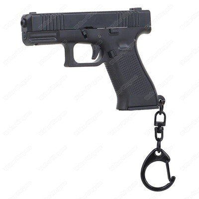 1:4 G Pistol Key Ring Keychain - Black
