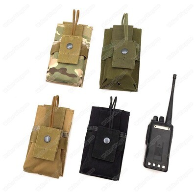 Tactical Molle Short Radio Pouch - Multi Color Fit Radio , Mag