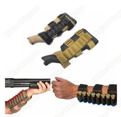 Tactical 8 Shotgun Shell Arm Holder Rifle Butt Stock Holder Pouch