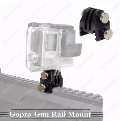 20mm Picatinny Weaver Gun Rail Mount for GoPro Hero1 2 3 3+4 Sport Camera