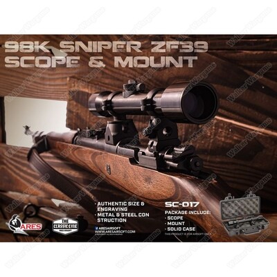 Ares ZF39 4x Scope & Mount for Kar98k Sniper Rifle