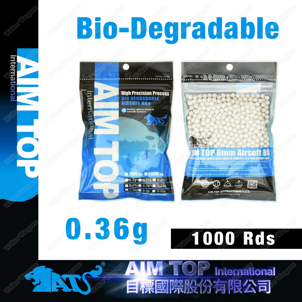 ​AIM TOP Heavy BIO 0.36g Sniper Precision BB 1000rds Pack